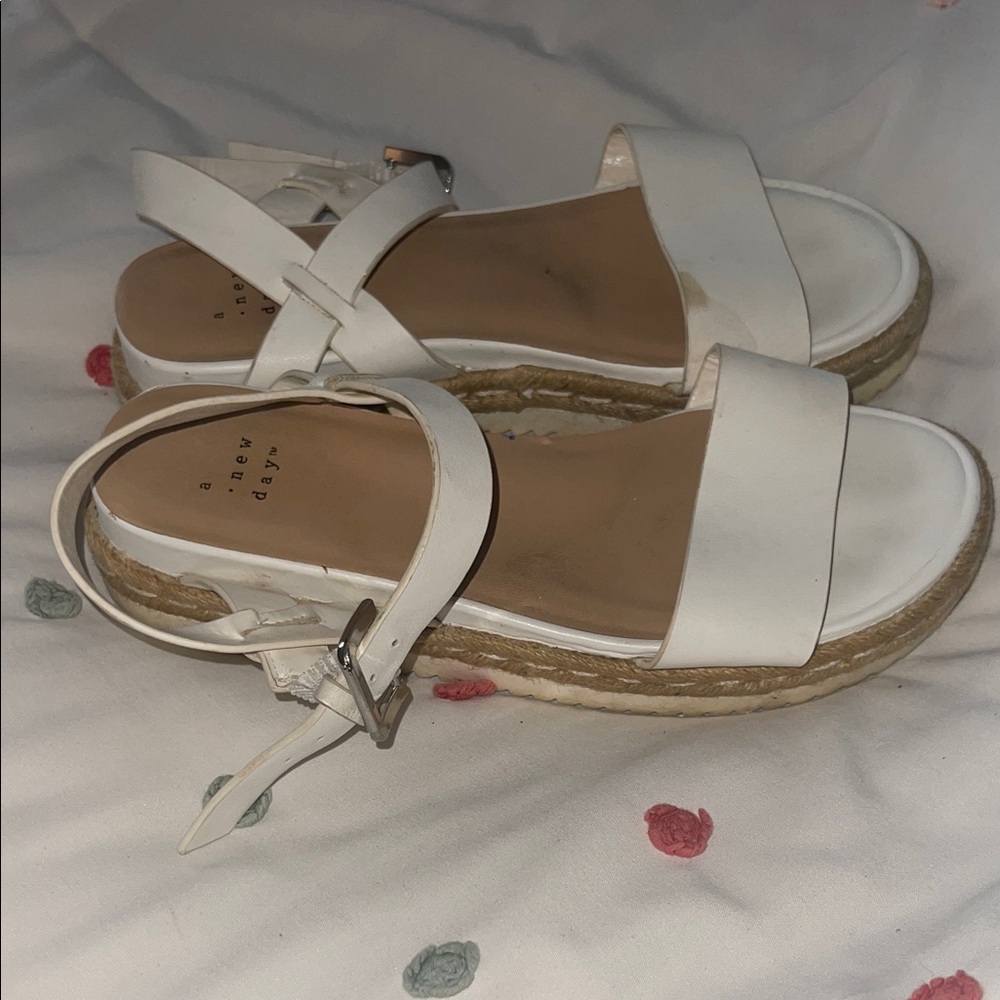 A New Day Women's Cream Espadrille Sandals